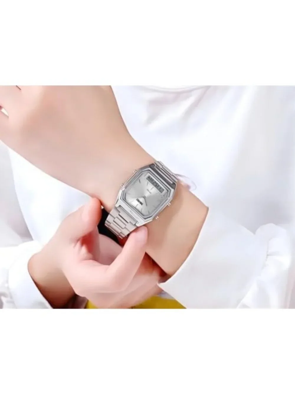 Unisex Military Style Analog Digital Watch with LED Chronograph Features